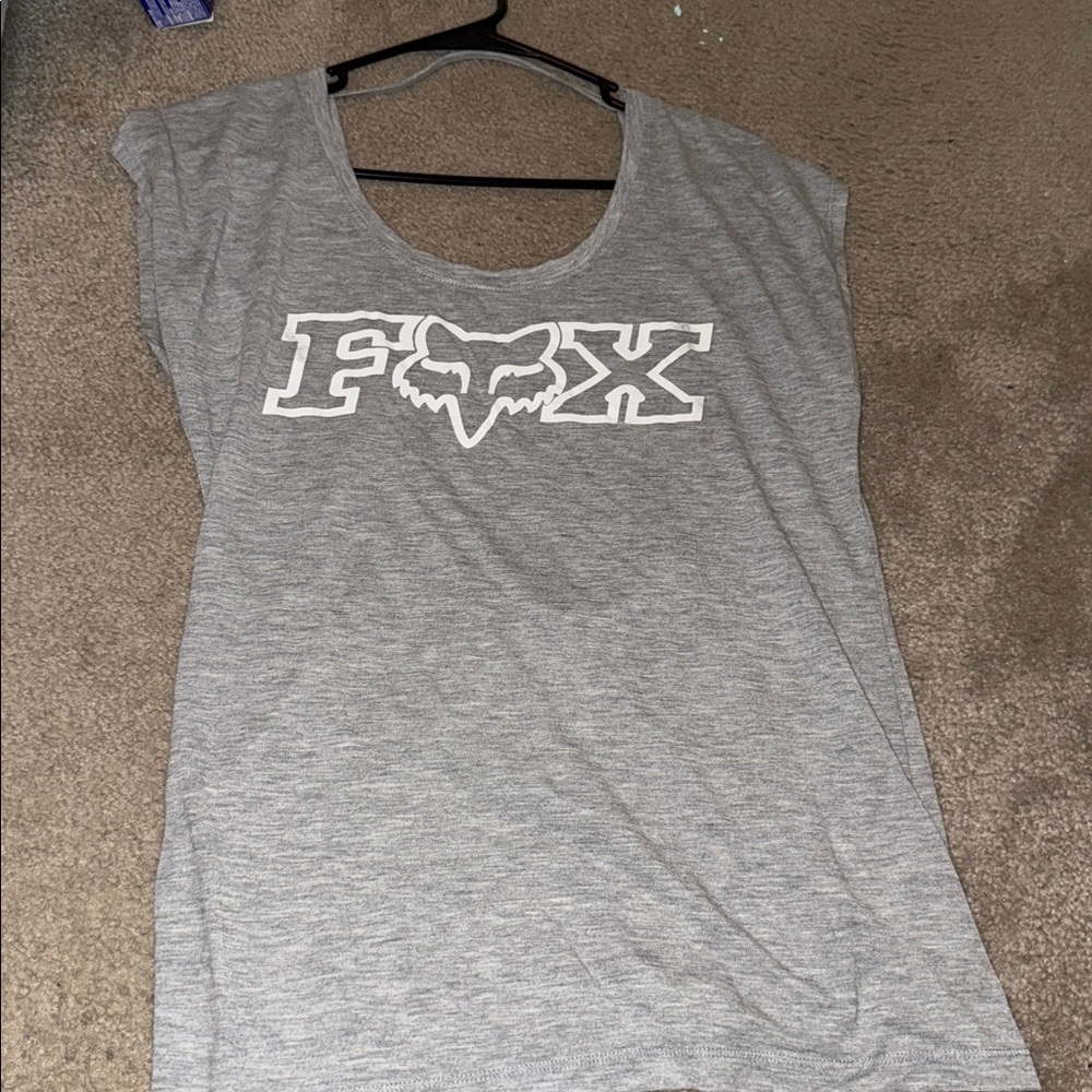 Fox Heather Gray Logo Tee